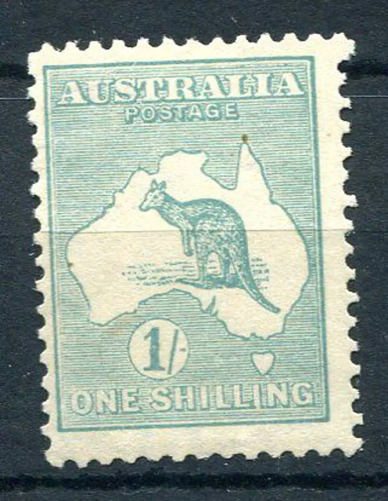 1/- blue-green, Die IIB with sideways wmk. MLH ... Image 1++