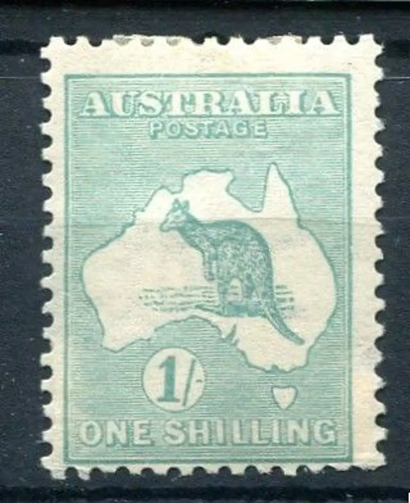 1/- blue-green, Die IIB with wmk sideways. MH & ... Image 1++