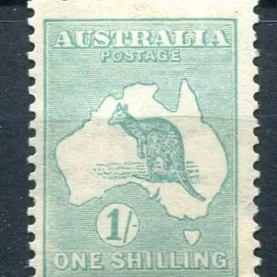 1/- blue-green, Die IIB with wmk sideways. MH & ...