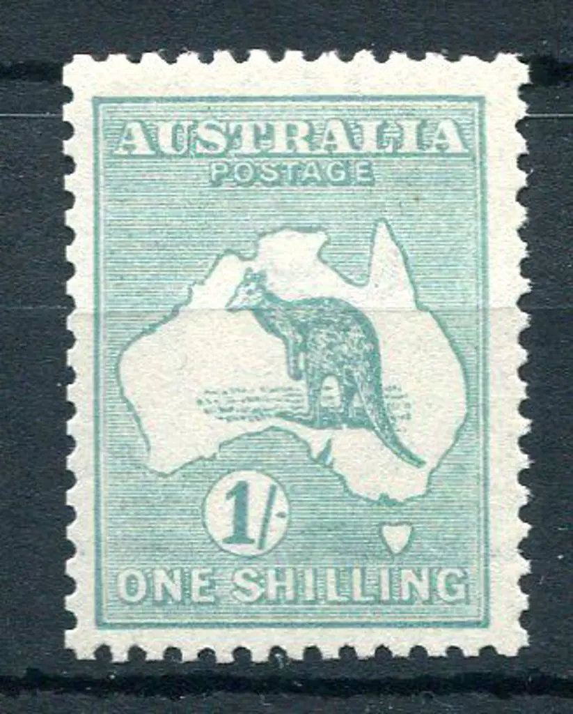 1/- blue-green, Die IIB. Fresh MUH. ACSC 33A, Cat. ... Image 1++