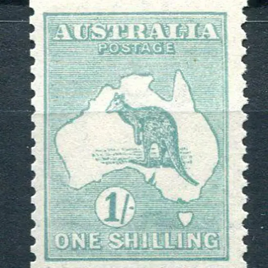 1/- blue-green, Die IIB. Fresh MUH. ACSC 33A, Cat. ...