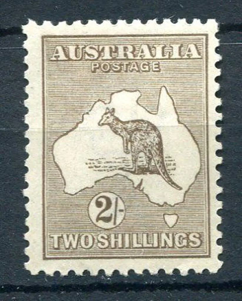 2/- brown. Fine MLH. ACSC 37A, Cat. $450 Image 1++