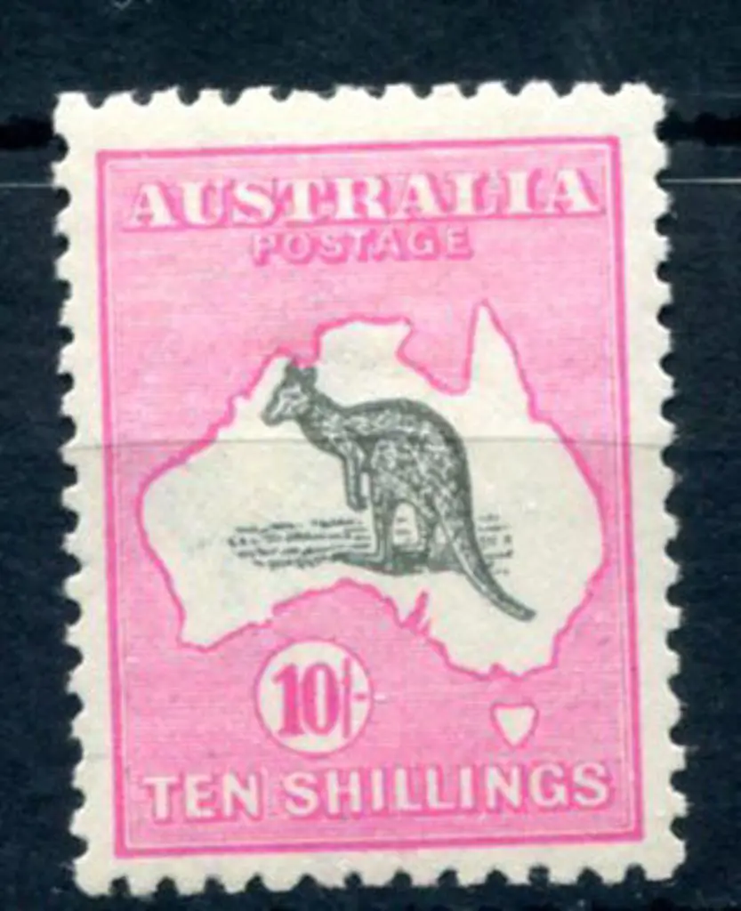 10/- grey & pink with inverted wmk. Fine MLH with ... Image 1++