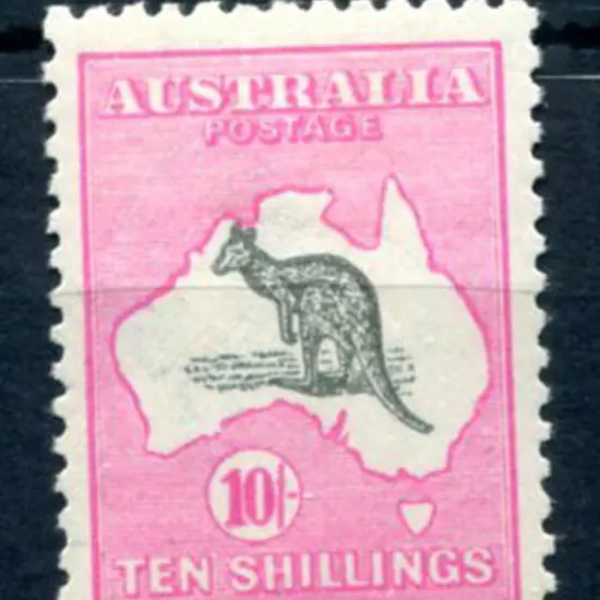 10/- grey & pink with inverted wmk. Fine MLH with ...