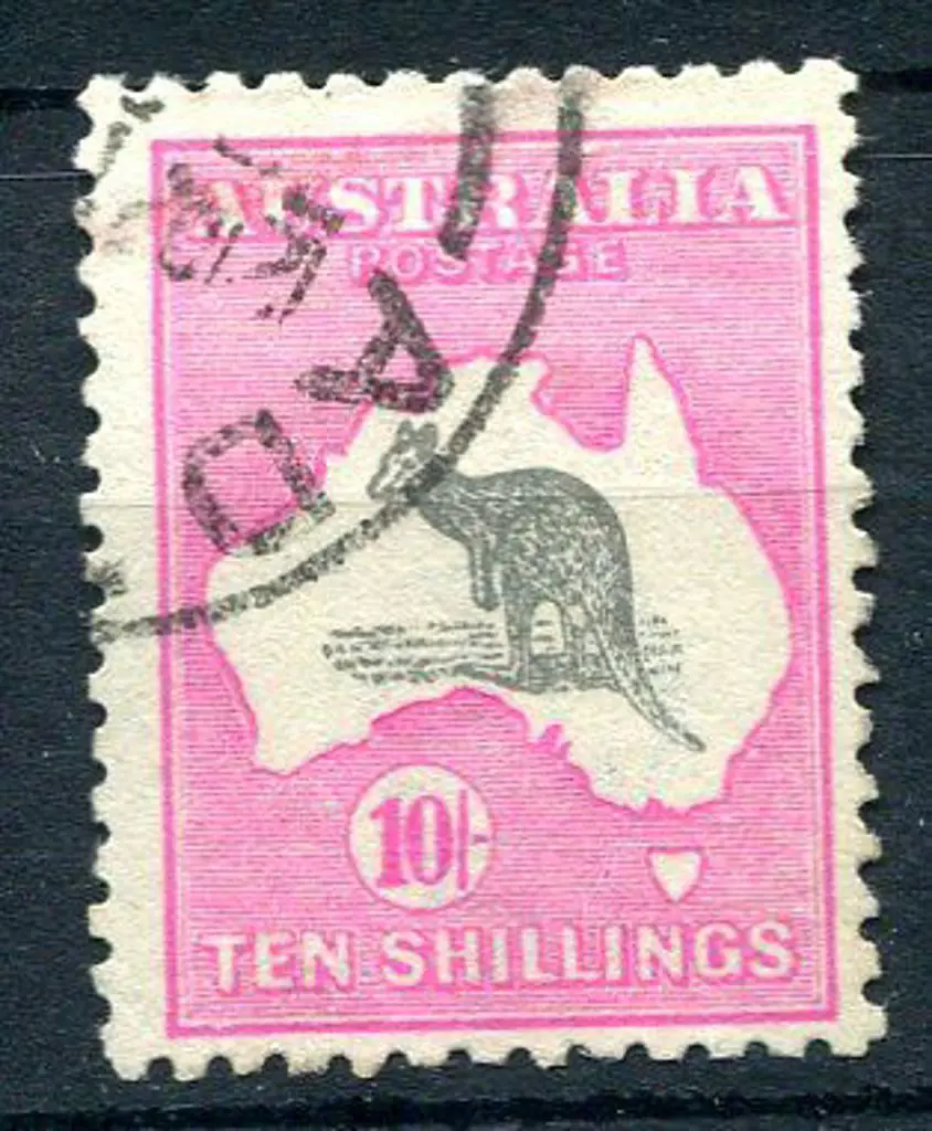 10/- grey & deep pink with "Short Spencer's Gulf" ... Image 1++