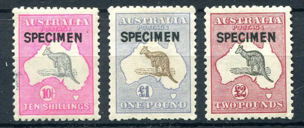 10/-, £1 & £2 ovptd "SPECIMEN" Type B. 10/- ... Image 1++