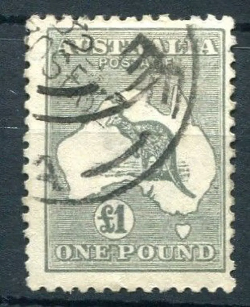 £1 deep grey. Fine used with neat double cds, ... Image 1++