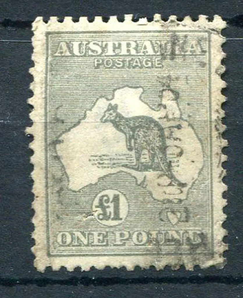 £1 grey. Used with indistinct cancel with a couple ... Image 1++