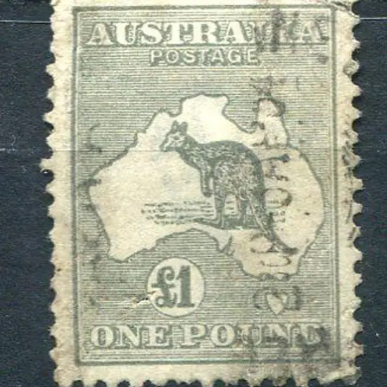 £1 grey. Used with indistinct cancel with a couple ...