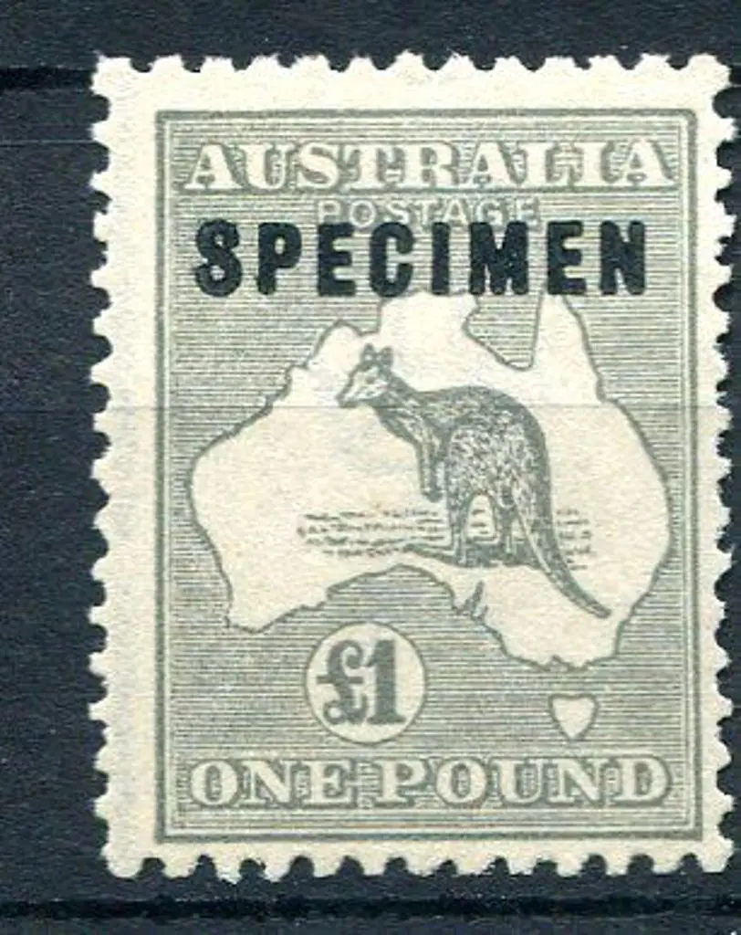£1 grey ovptd "SPECIMEN" type B. MNG, centred to ... Image 1++