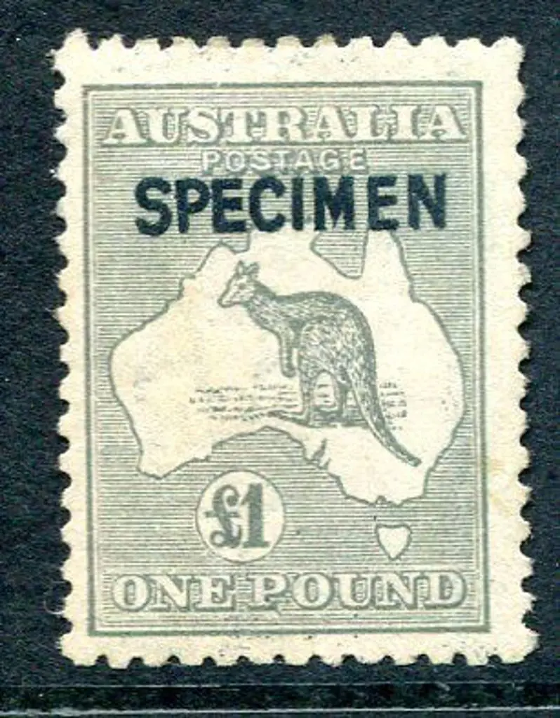 £1 grey ovptd "SPECIMEN" type B. Drury Cert. ... Image 1++
