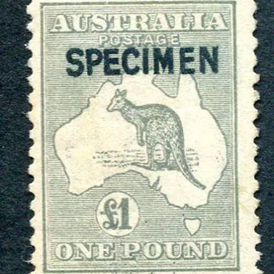 £1 grey ovptd "SPECIMEN" type B. Drury Cert. ...