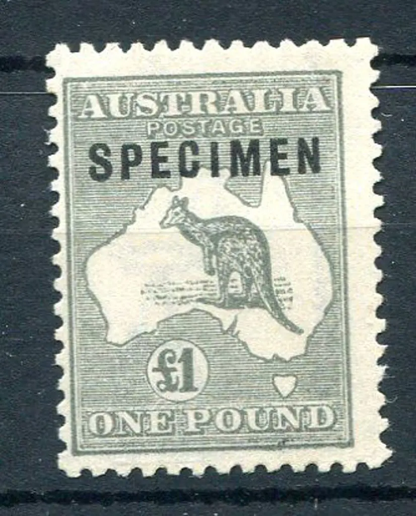 £1 grey ovptd "SPECIMEN" type C. MLH with slightly ... Image 1++
