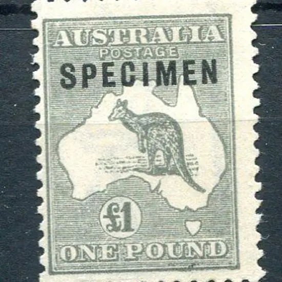 £1 grey ovptd "SPECIMEN" type C. MLH with slightly ...