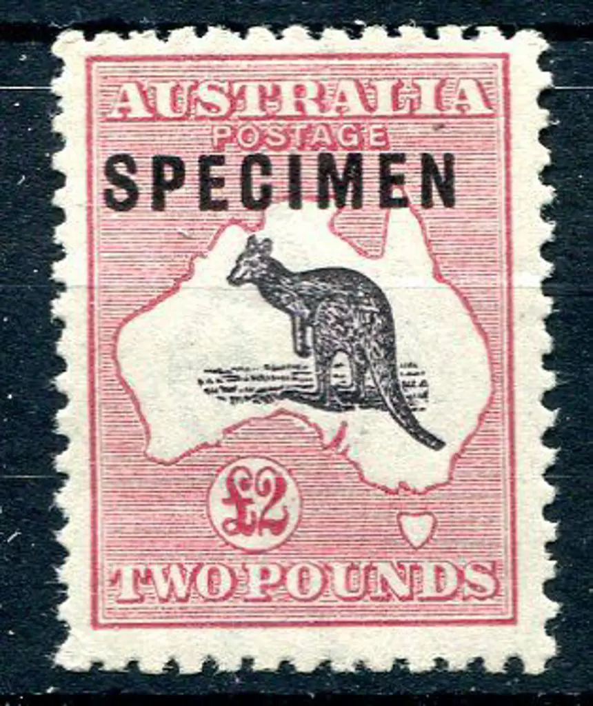 £2 purple-black & rose ovptd "SPECIMEN" type C. ... Image 1++