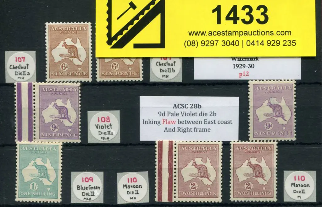 6d chestnut Die IIa & IIb plus 9d violet Die II & ... Image 1++