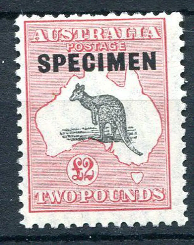 £2 grey & pale rose-crimson ovptd "SPECIMEN" type ... Image 1++