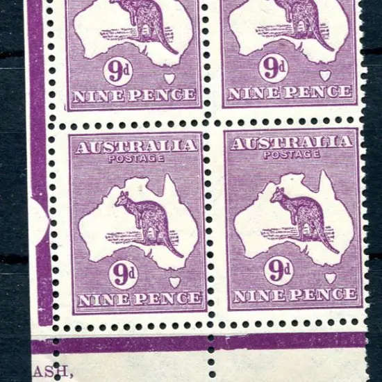 9d violet in lower left selvedge part imprint ...