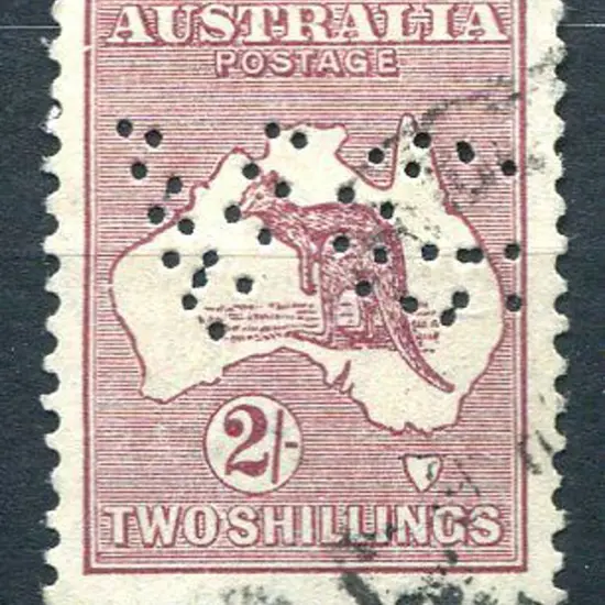 2/- maroon with "break in left frame opposite base ...