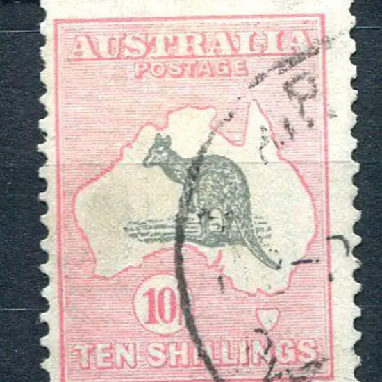 10/- grey & pink. Fine used, centred slightly ...