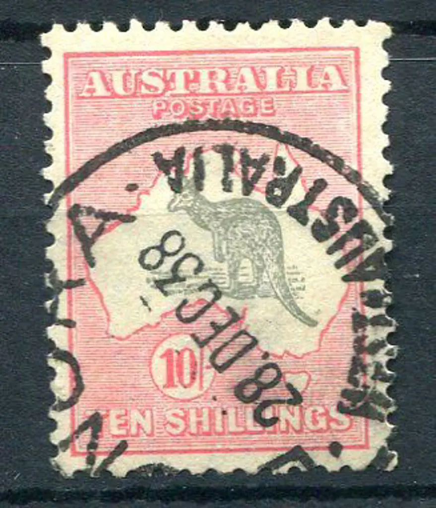 10/- grey & pink. Fine used with bold 28 DEC 38 ... Image 1++