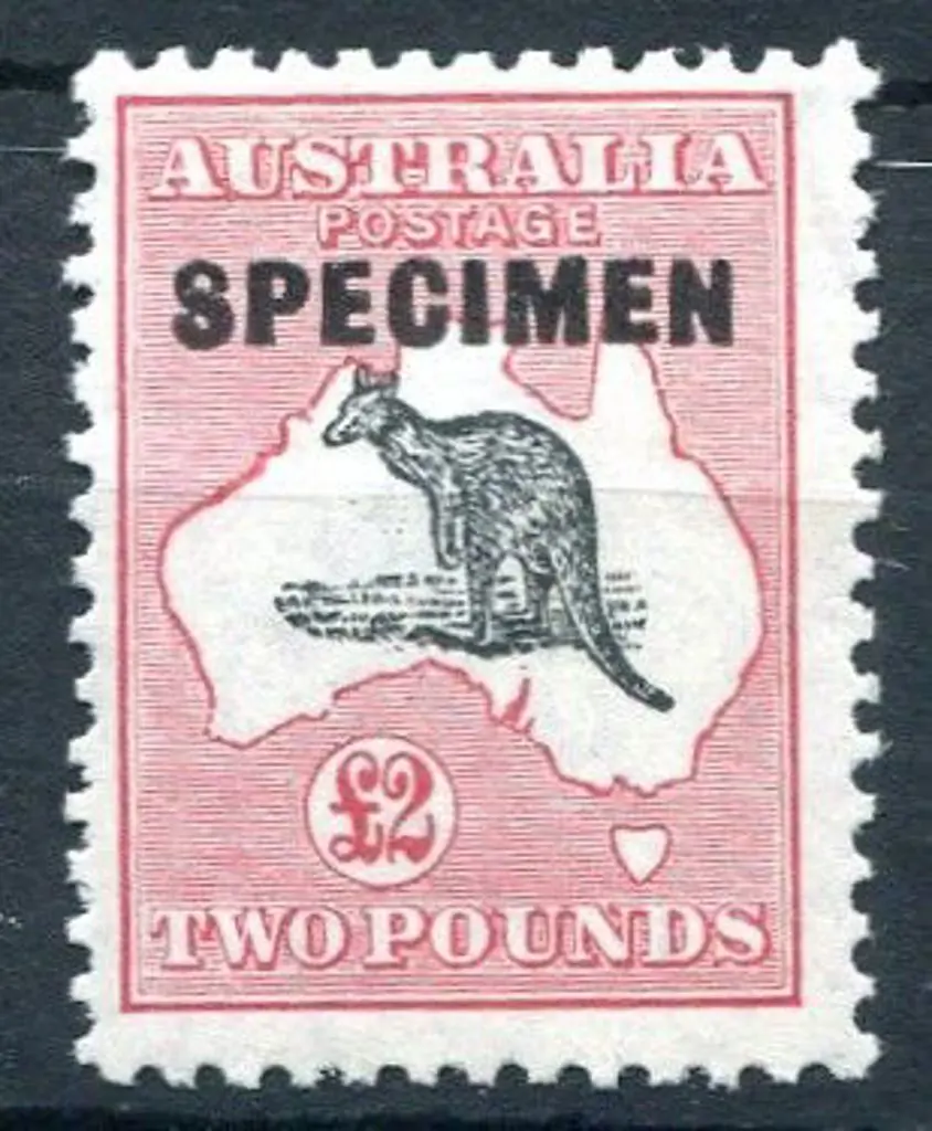 £2 grey black & rose-crimson ovptd "SPECIMEN" Type ... Image 1++