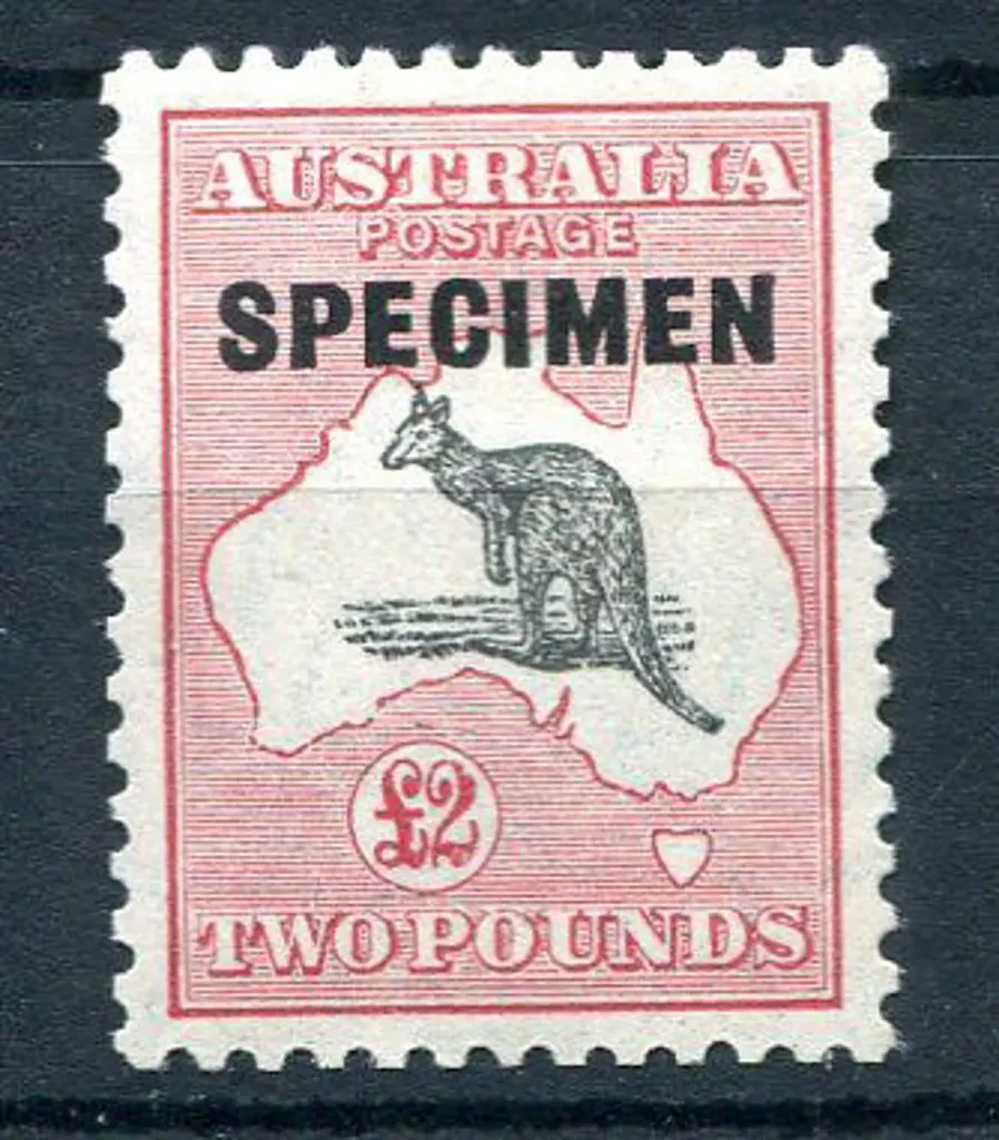 £2 grey-black & rose-crimson ovptd "Specimen" type ... Image 1++