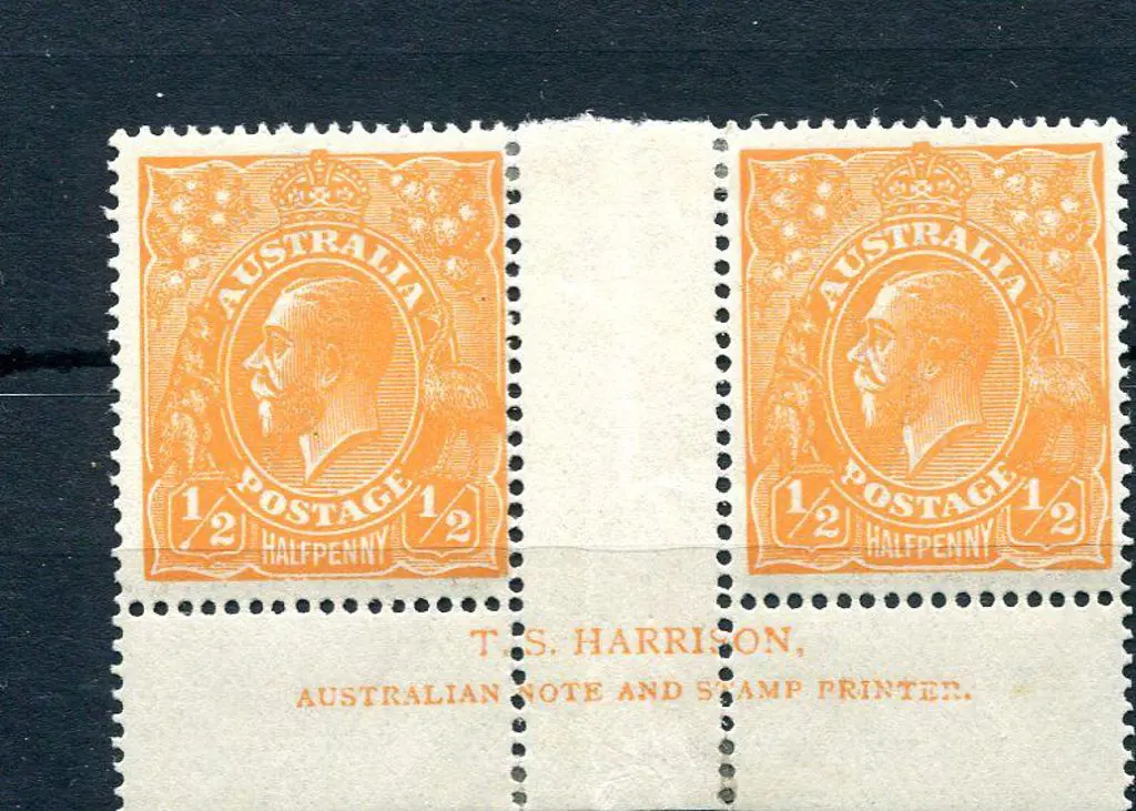 1914-20 Single Watermark ½d bright orange, electro ... Image 1++