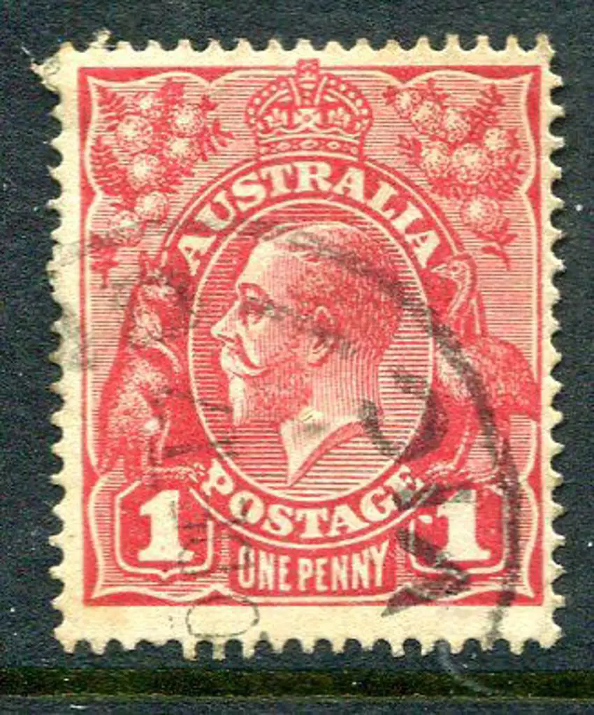 1914-20 Single Watermark 1d brownish-rose (G 23½) ... Image 1++