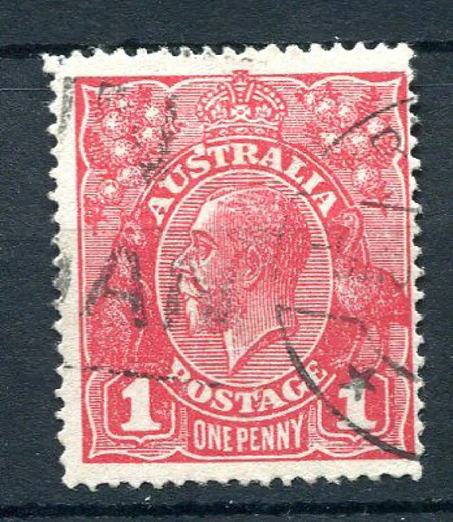 1914-20 Single Watermark 1d carmine-red with ... Image 1++