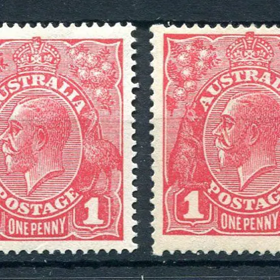 1914-20 Single Watermark 1d carmine-red, Die III ...