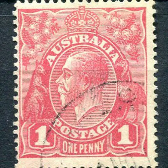 1914-20 Single Watermark 1d carmine-rose with "N-Y ...