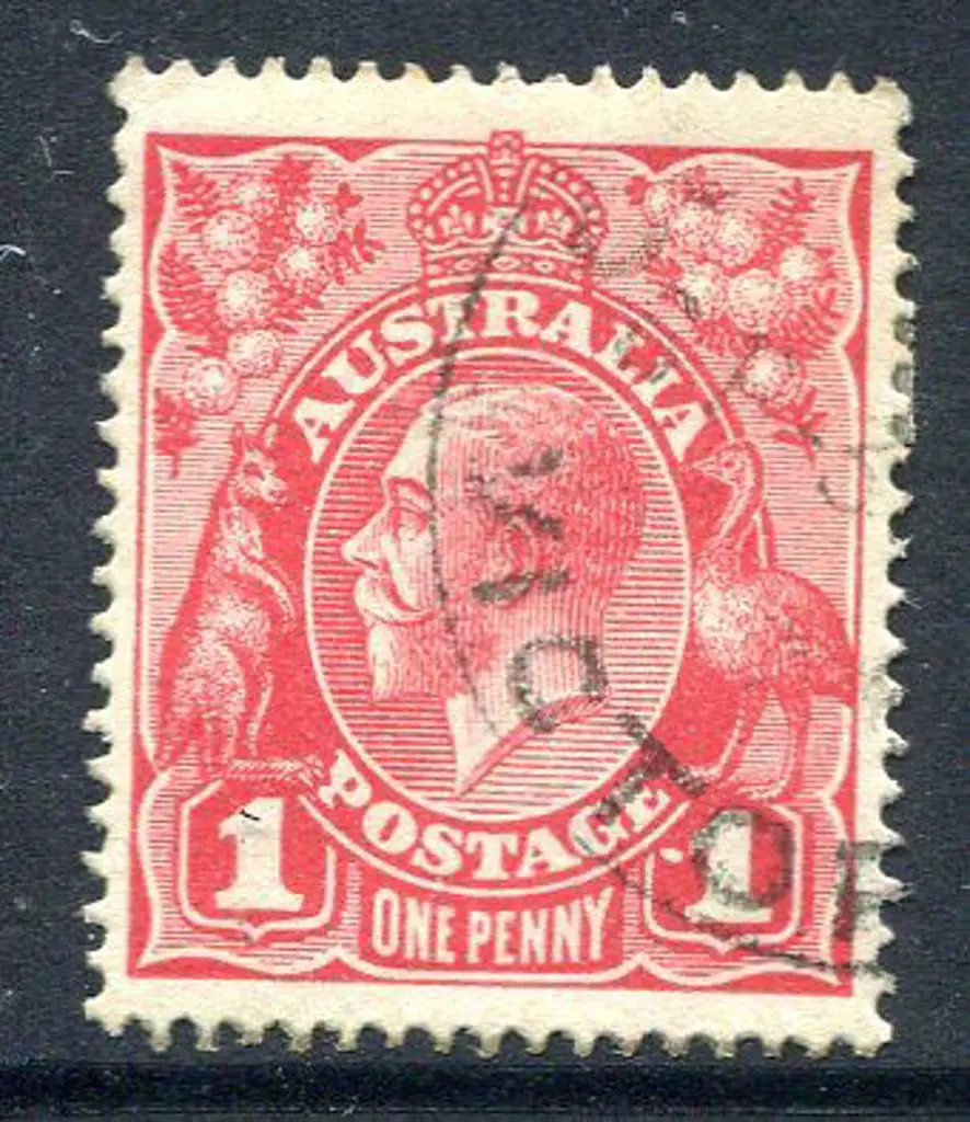 1914-20 Single Watermark 1d orange-red (G24½) with ... Image 1++