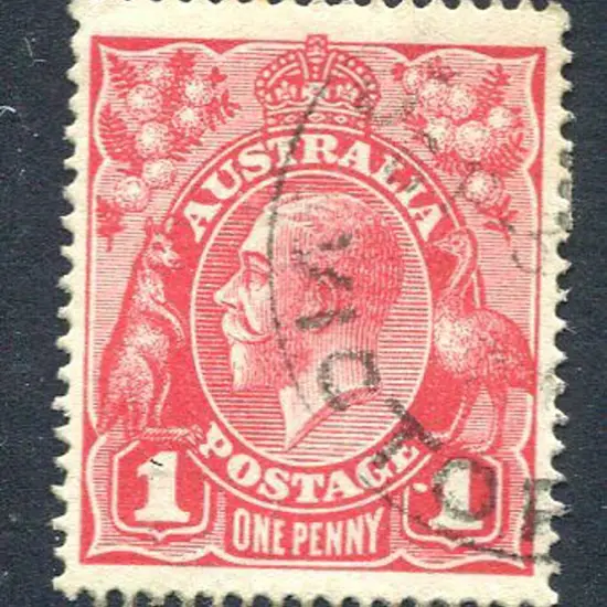 1914-20 Single Watermark 1d orange-red (G24½) with ...