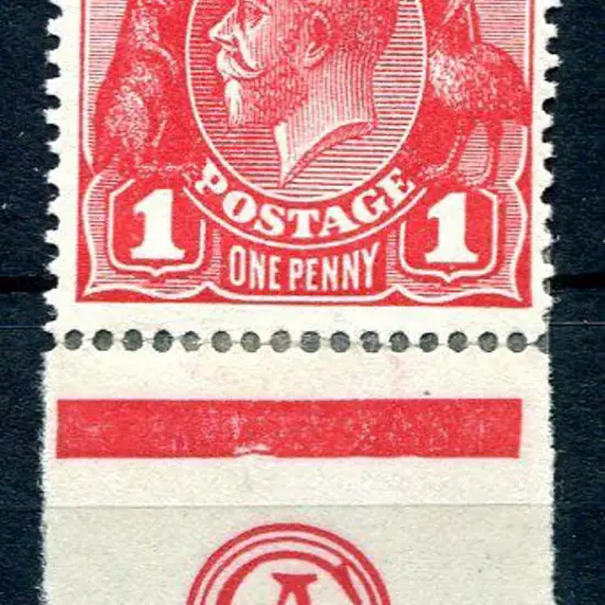 1914-20 Single Watermark 1d scarlet-red (G17) ...