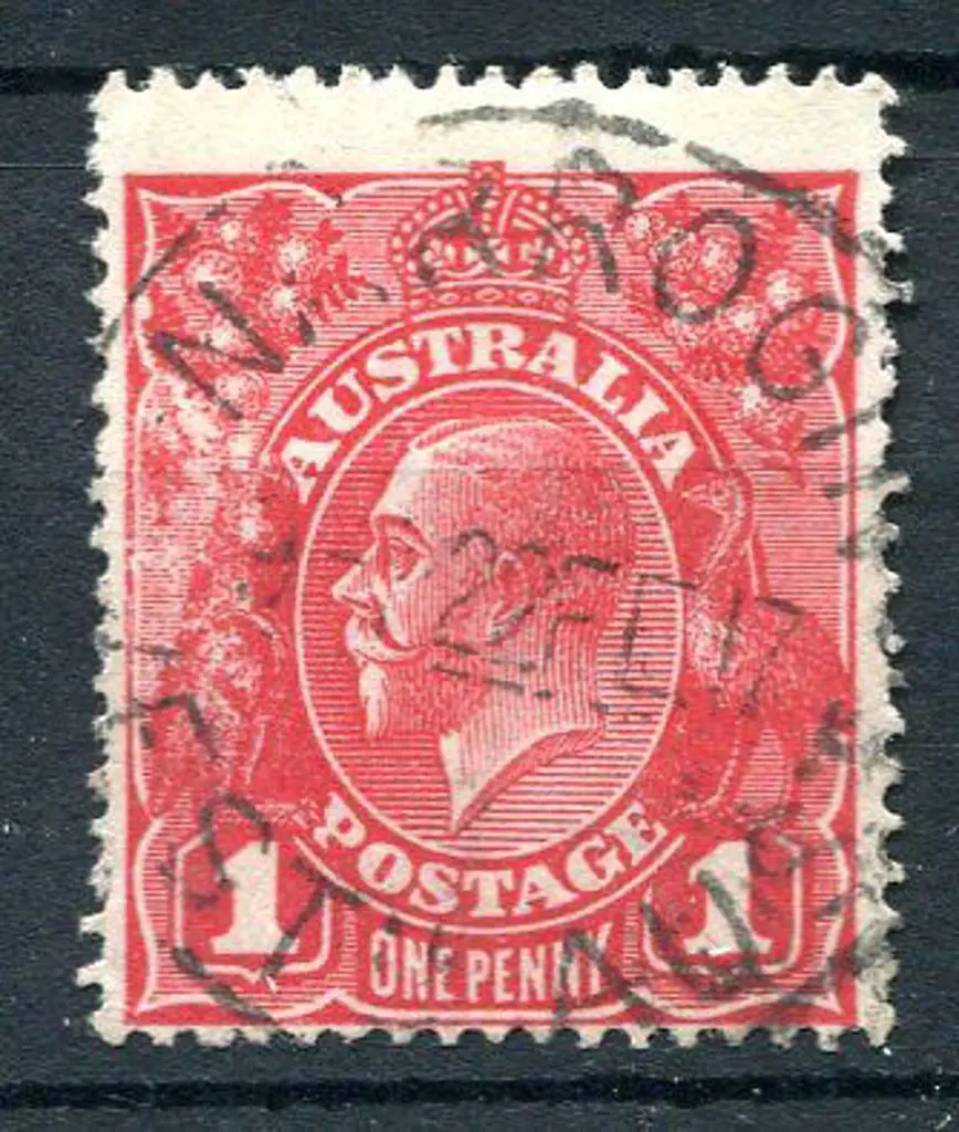 1914-20 Single Watermark 1d scarlet aniline with ... Image 1++