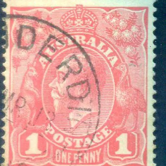 1914-20 Single Watermark 1d salmon eosin (G27) ...