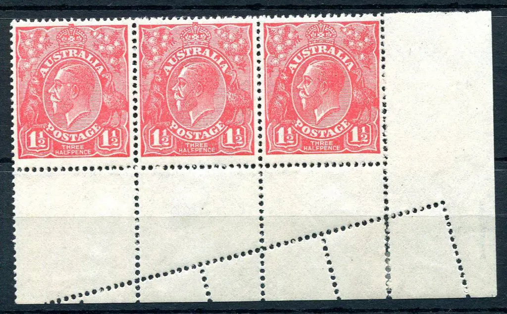 1914-20 Single Watermark 1½d scarlet in lower ... Image 1++