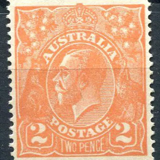 1914-20 Single Watermark 2d orange, electro 8A ...