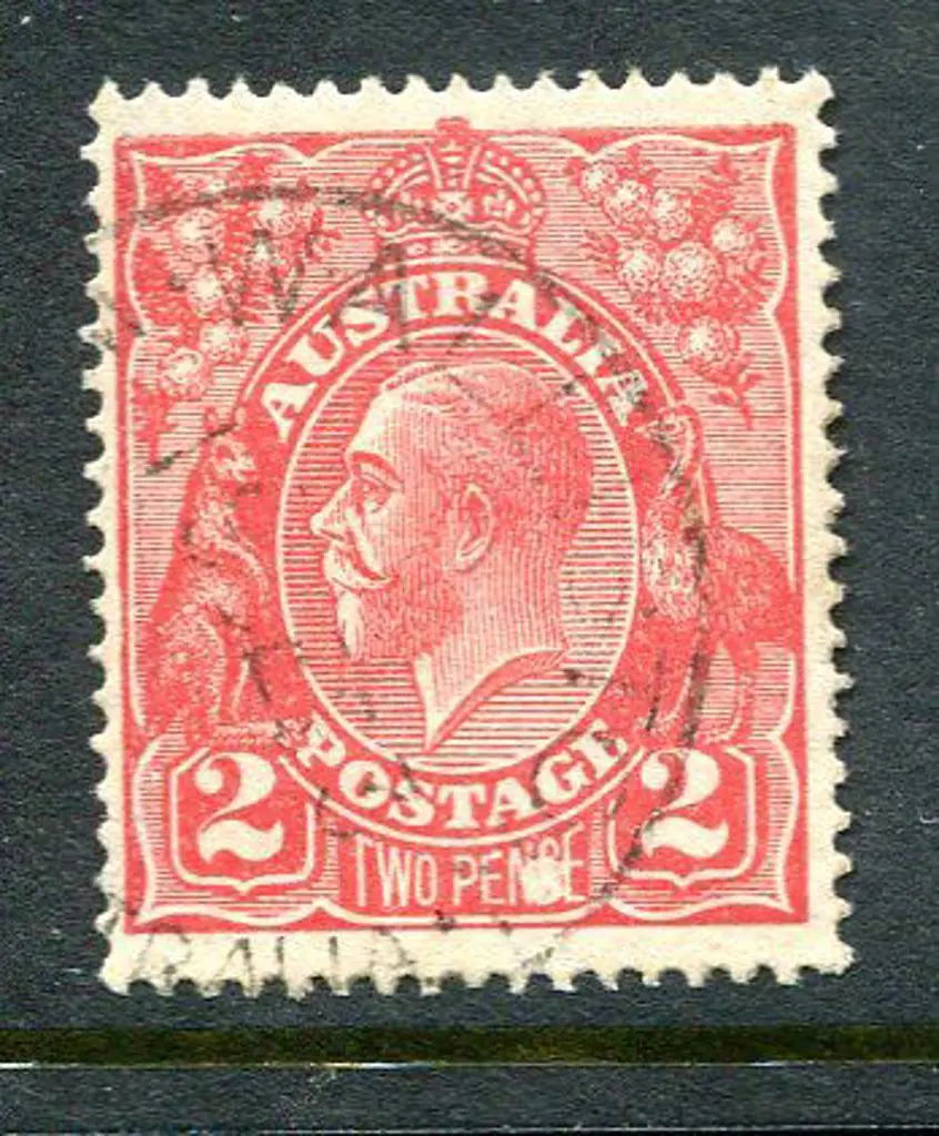 1914-20 Single Watermark 2d red with "tin shed" ... Image 1++