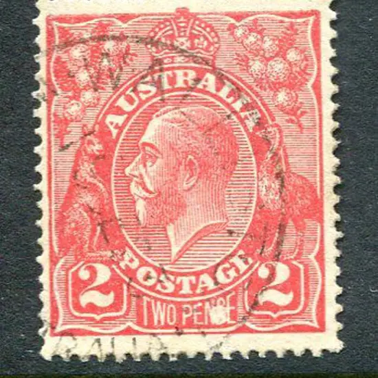 1914-20 Single Watermark 2d red with "tin shed" ...