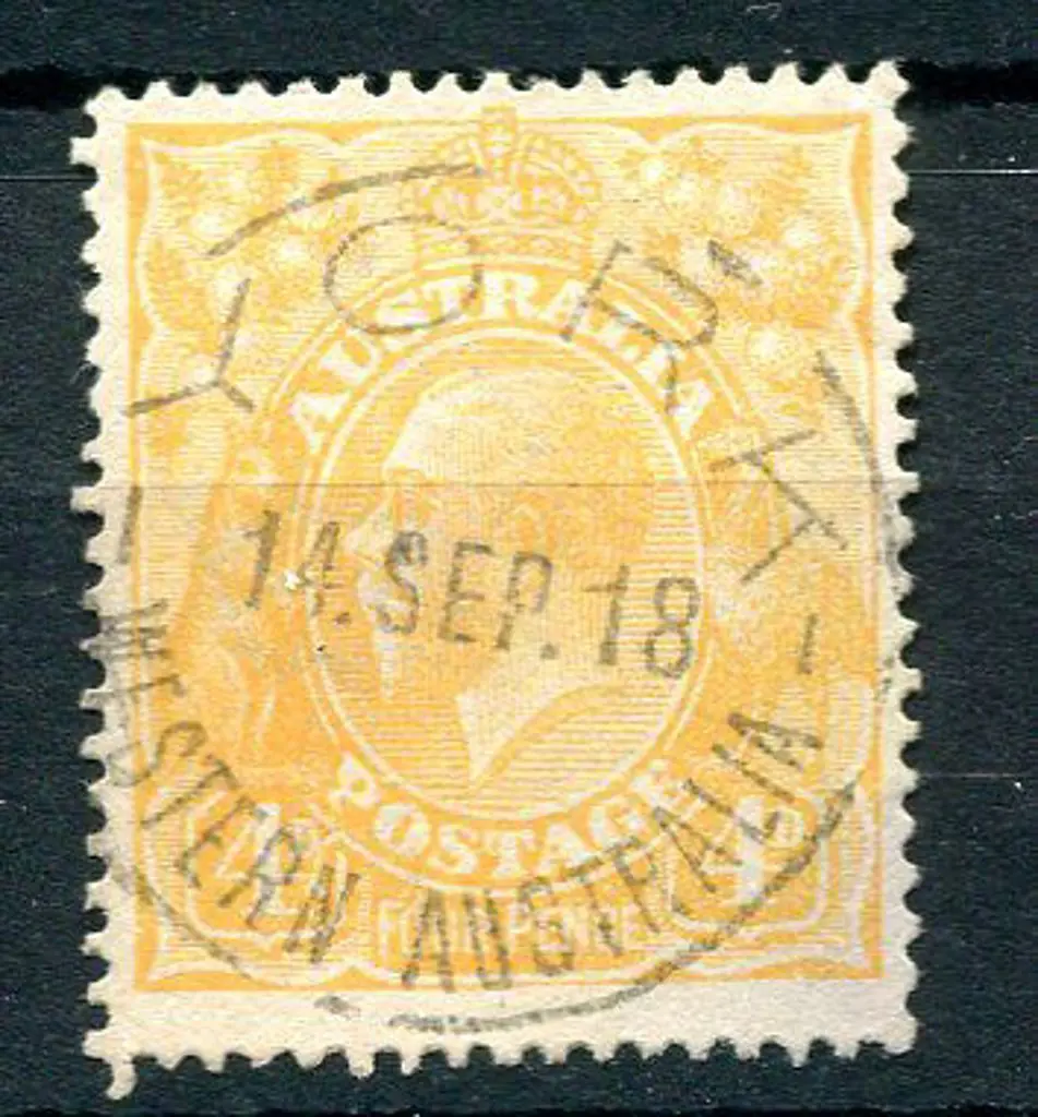 1914-20 Single Watermark 4d buff-orange with ... Image 1++