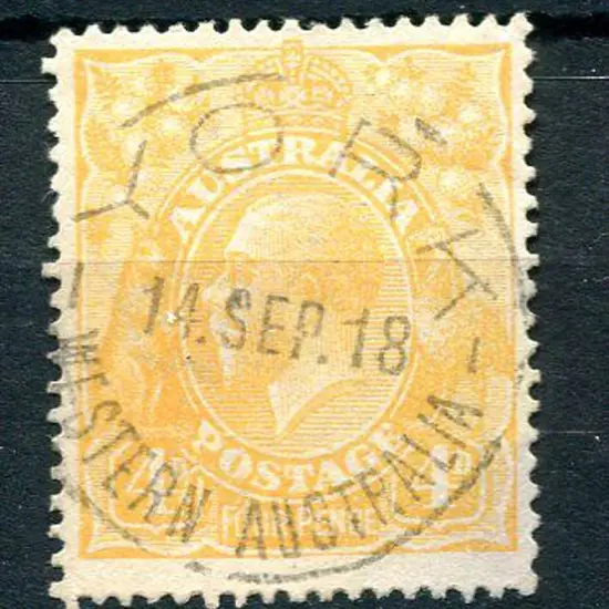 1914-20 Single Watermark 4d buff-orange with ...