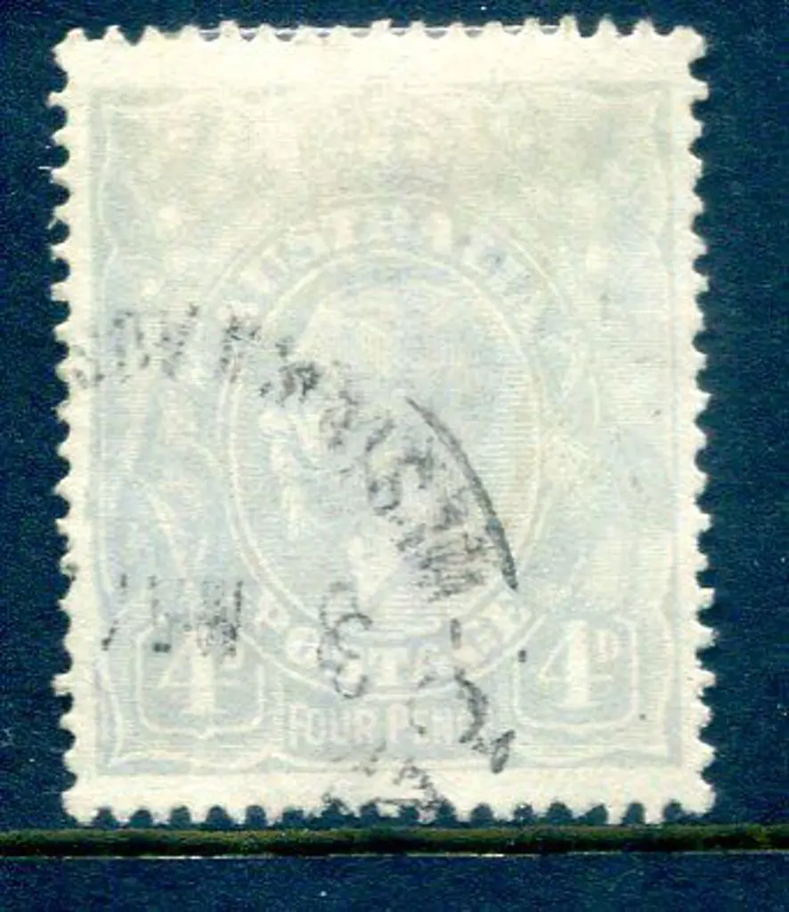 1914-20 Single Watermark 4d pale milky-blue with ... Image 1++