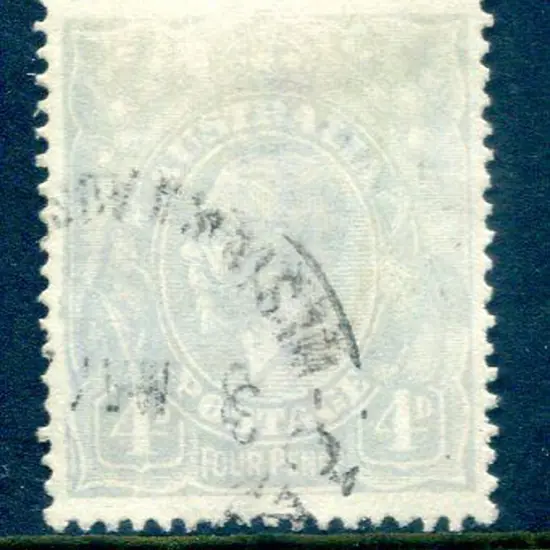 1914-20 Single Watermark 4d pale milky-blue with ...