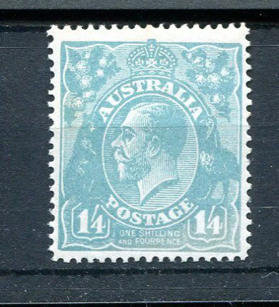 1914-20 Single Watermark 1/4d turquoise-blue. MUH ... Image 1++