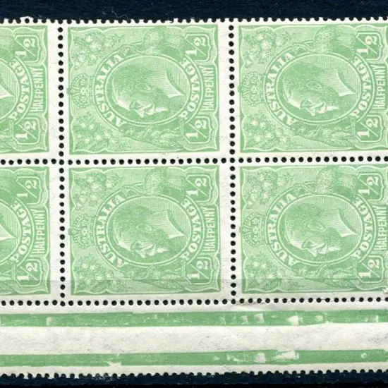 1918-20 Large Multiple Watermark Perf.14 ½d ...