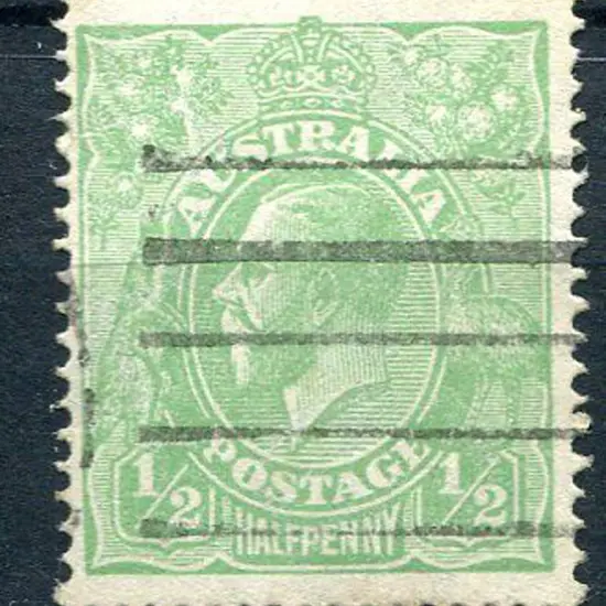 1918-20 Large Multiple Watermark ½d green, comb ...