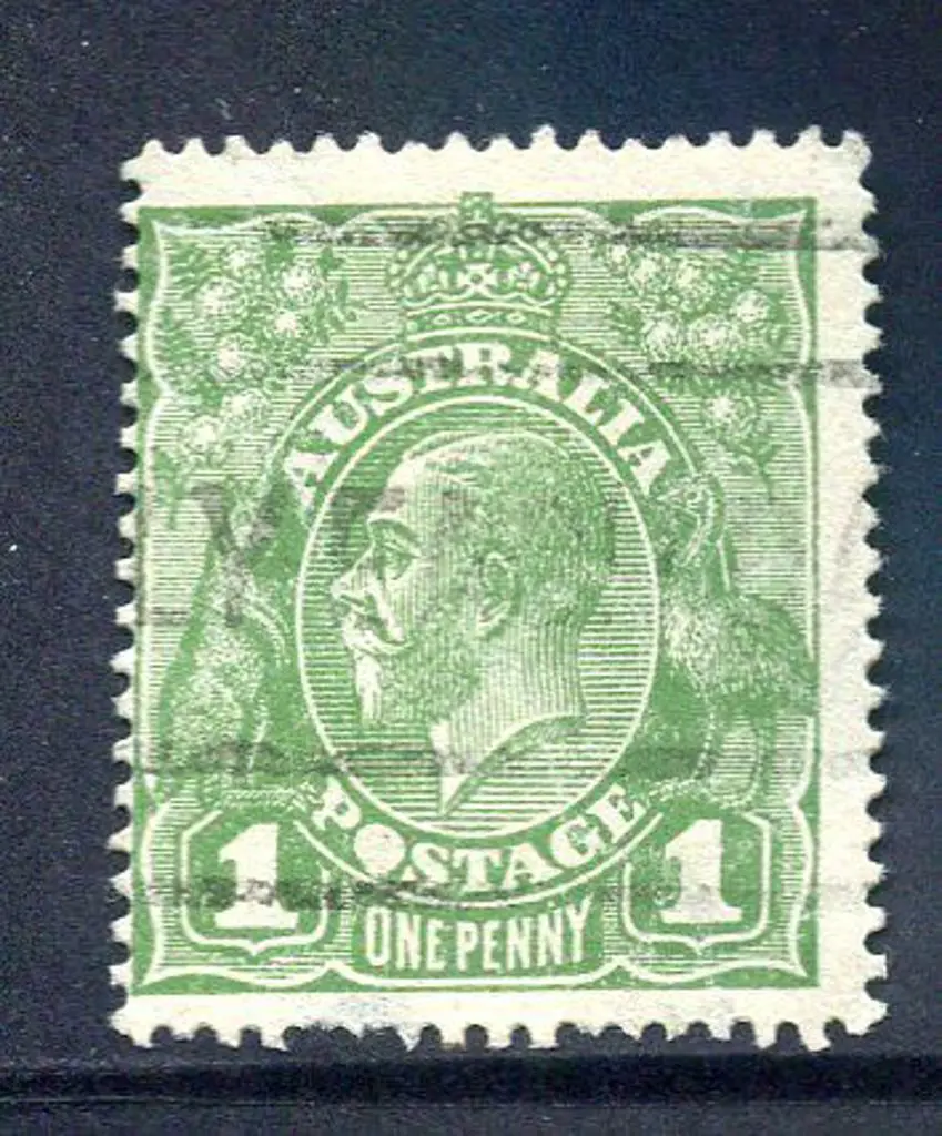 1918-20 Large Multiple Watermark 1d green with ... Image 1++