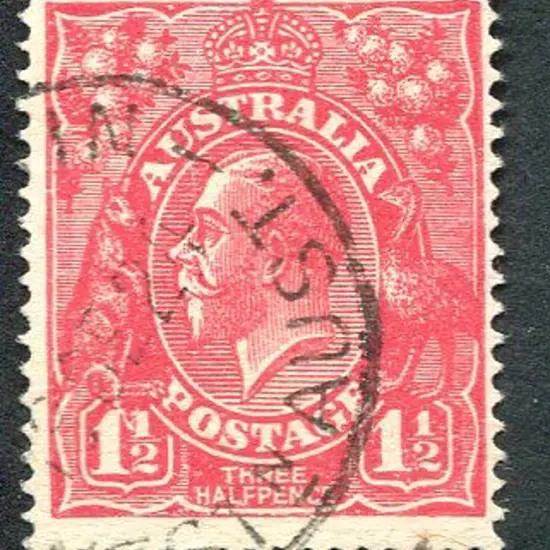 1924 No Watermark 1½d rose-red with major flaw ...